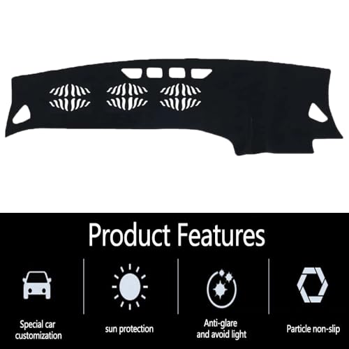 Dashboard Cover for Benz GLE 2020 to 2025,Black Custom Fit Polyester Dash Mat,Non-Slip Sun Shade & Heat Protector,Anti-Glare Dashboard Cover Mat