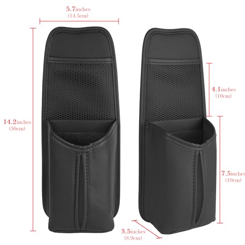 Linkidea Car Seat Side Organizer - Compatible with Yeti Rambler & Hydro Flask Bottles, Hanging Bag for Large Bottles, Black
