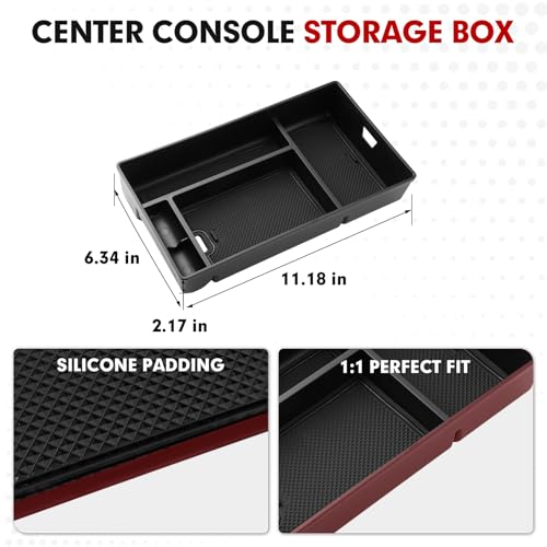 Autorder Center Console Organizer for 2022 2023 2024 2025 2026 Lexus NX NX 250/NX 350/NX 350h 450h+ Accessories Armrest Storage Box Secondary Insert Tray with Anti-Slip Mat - size: 2022-2026 Lexus NX 250/350/350h/450h+