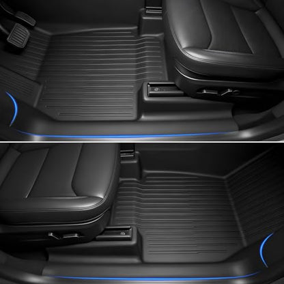 SUPER LINER 2025 2026 Tesla Model Y Juniper Floor Mats & Accessories & Extra-Thick TPE Cargo Liners CabinProtect™ for 5-Seater | All-Weather Pet & Child-Friendly System(Only fit Premium&Performance) - size: 10-Piece Set | Large