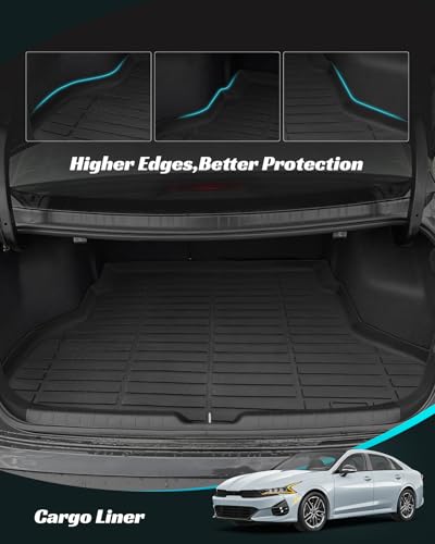 for KIA K4 2025 2026 (Not Fit for Hatchback) Floor Mats Cargo Liner LX LXS EX GT-line Turbo All Weather Season Car Interior Soft Rubber Trunk Carpet Automotive Accessories Black 4PCS