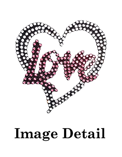 Universal Fit Car SUV Truck Front Rear 4-Piece Full Set Crystal Bling Rhinestone Studded Pink Carpet Floor Mats - Pack of 4 (Heart Love-Pink) - color: Heart Love-Pink
