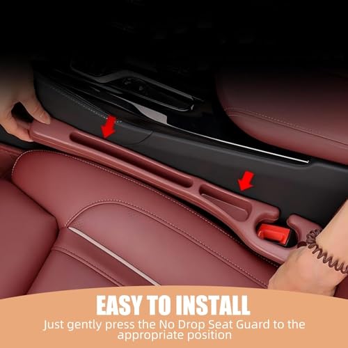 Car Seat Gap Filler Set of 2, Premium Interior Car Accessories, Multifunctional Car Storage Solution with Non-Slip Design, Fits Most Vehicles (Dark) - color: Dark