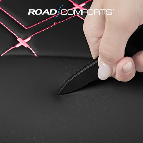 Road Comforts Seat Covers, Premium Leather Car Seat Covers Front Seat for Women Girls,Airbag Compatible, Automotive Seat Covers Universal Fit Most Cars,Vans,Truck,SUV - color: Hot Pink Front
