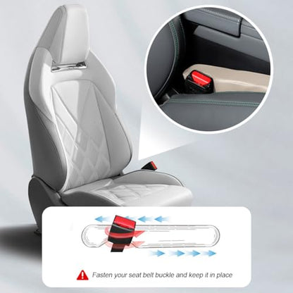 Mandark Car Seat Gap Filler, 2PCS Leather Vehicle Gap Stopper to Fill Between Seat and Console, Automotive Crevice Plug Blocker Accessories from Dropping, Universal for SUV, Sedan, Truck (Beige) - color: Beige
