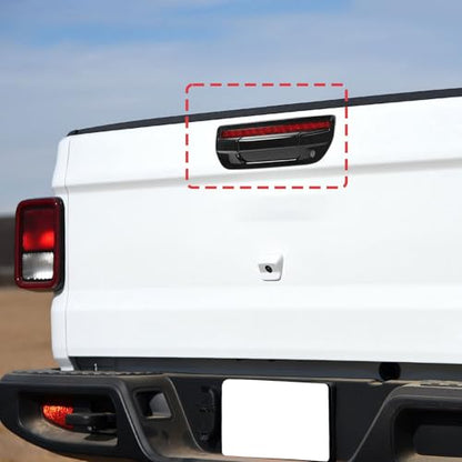 Jimen Fit for Jeep Gladiator JT 2020-2025, 2PCS Tailgate Door Handle Cover Trim (Black) - color: Black