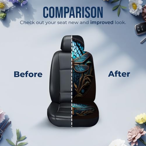GENANY Dragonfly Car Seat Covers Set of 2, Breathable Front Seat Covers for Truck Sedan SUV, Dragonfly Car Accessories, Gift for Women Men - color: Dragonfly