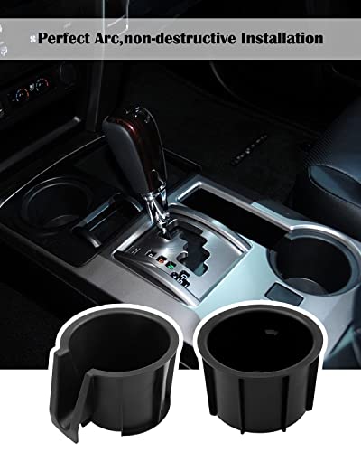 Cup Holder Center Console Inserts Fit for Toyota 4RUNNER 2014 2015 2016 2017 2018 2019 2020 2021 Replaces 66991-35030 66992-35030