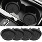 ME.FAN Car Cup Coasters [4 Pack] Silicone Cars Coasters - Universal Non-Slip Recessed Interior Accessories - Cup Holder Inserts Black - color: 4pack-black