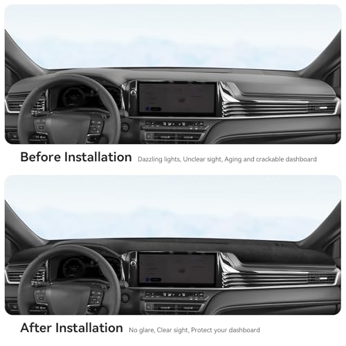 Dash Cover for Toyota 2025 2026 Camry Accessories Flannel Dashboard Cover Dash Mat Center Console Cover Sunshield Protector Pad - size: for Toyota 2025-2026 Camry