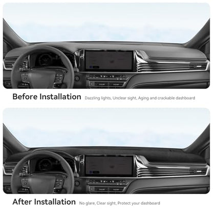 Dash Cover for Toyota 2025 2026 Camry Accessories Flannel Dashboard Cover Dash Mat Center Console Cover Sunshield Protector Pad - size: for Toyota 2025-2026 Camry