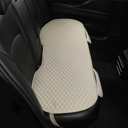 West Llama Linen Car Seat Covers,Bottom Seat Covers for Cars Include 1 Rear Bench Cover Universal Fits 90% Vehicles,SUVs,Cars,Sedans,Beige - color: C-Beige, size: 1 Rear Bench Seat Cover