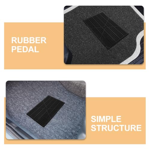 PRETYZOOM 2-Pack Car Floor Mat Heel Pad, Universal Anti-Skid Rubber Heel Scuff Plate, Auto Home Carpet Protector Patch for Driver Side Gas Pedal Foot Rest