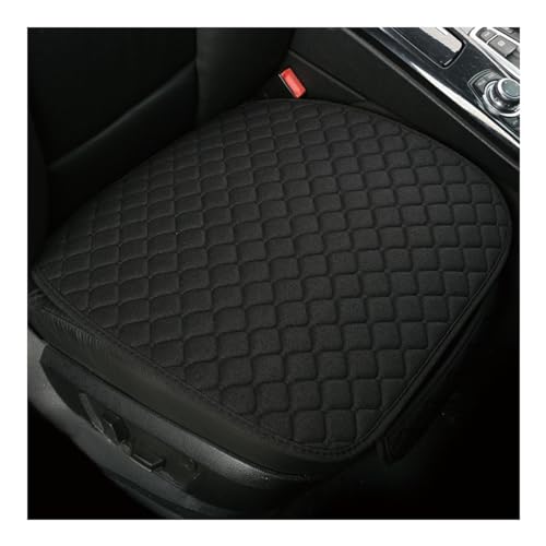 Car Seat Bottom Cover Pad, Breathable Auto Front Seat Protector with Storage Pocket, Comfortable Seat Bottom Cushion Mat for Most Vehicle, Universal Interior Car Accessories (Black) - color: Black