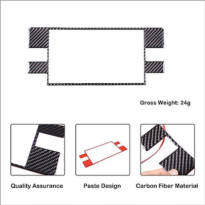 Car Central Control Navigation Screen Frame Decorative Sticker Compatible with Toyota Tundra/Sequoia 2022-2024 Real Carbon Fiber Center Navigation Screen Panel Protect Cover Trim Sticker Accessories - size: Central Navigation Screen Frame Sticker