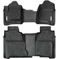 YITAMOTOR Floor Mats Compatible with 2014-2018 Silverado/Sierra 1500, 2015-2019 2500HD/3500HD Crew Cab, with 1st Row Bench Seat, All Weather TPE Custom Fit Silverado Floor Liners 1st & 2nd Row, Black - style: 14-18 Silverado/Sierra 1500 2500HD 3500HD Crew