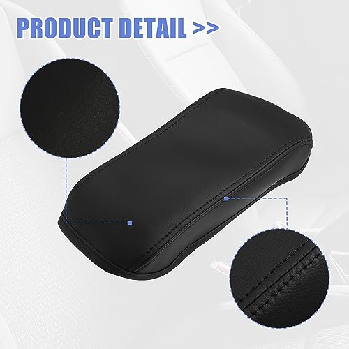 X AUTOHAUX Faux Leather Car Armrest Protector Cover Pad Replacement for Toyota Corolla 2014-2019 Black