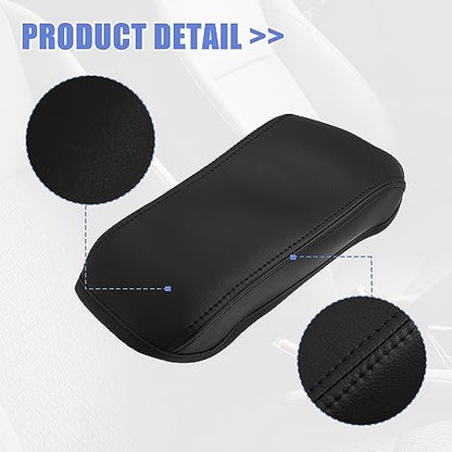 X AUTOHAUX Faux Leather Car Armrest Protector Cover Pad Replacement for Toyota Corolla 2014-2019 Black