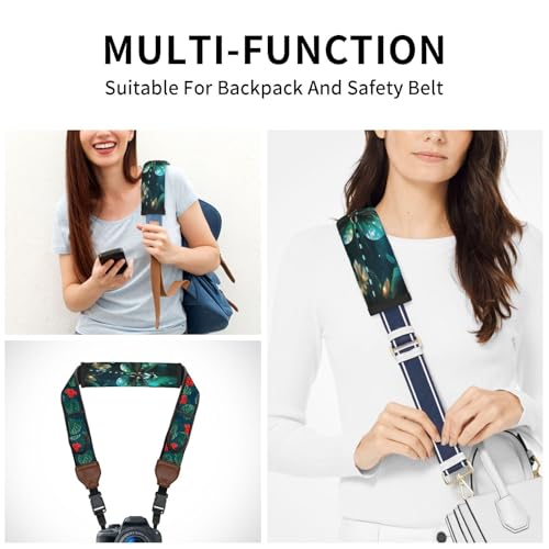 Glitter Dragonfly 2 Pcs Car Seat Belt Covers Soft Safety Aotomotive Seat Belt Pads Seatbelt Backpack Shoulder Strap Covers Cushion for Vehicle Cars