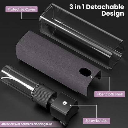 2 Pcs Screen Cleaner Kit, 3-in-1 Touchscreen Mist Cleaner Spray Bottle Tool & Microfiber Cloth for Phone/Laptop/Tablet/TV/Monitor/Car Screens(Pink+Grey) - color: 2 Pcs-Pink+Grey