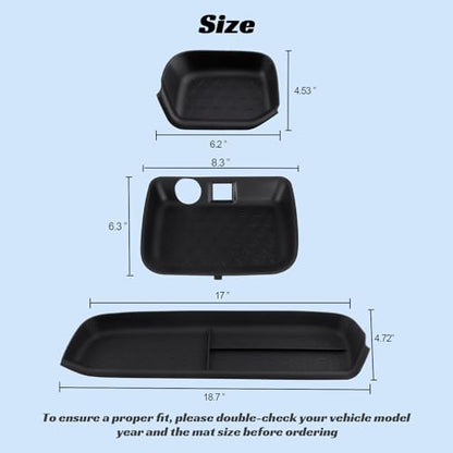 CARFIB Center Console Storage Organizer Tray Fit for Toyota RAV4 2025 2024 2023 2022 2021 2020 2019 Glove Box Organizer Tray Interior Insert Accessories 3PCS - style: Driver + Glove Box + Central Organizer Tray