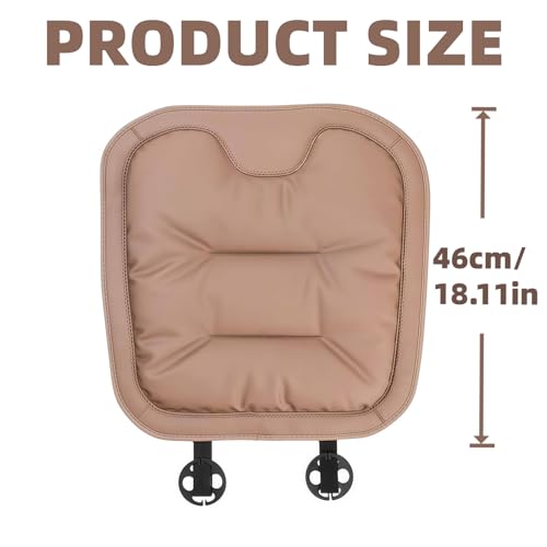 Car Seat Cushion, 2025 New Skin-Friendly Leather Seat Cushions, Breathable Dirt-Repellent Memory Foam Pad for Most Auto & Office Chairs (White)