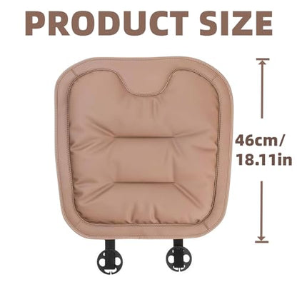 Car Seat Cushion, 2025 New Skin-Friendly Leather Seat Cushions, Breathable Dirt-Repellent Memory Foam Pad for Most Auto & Office Chairs (White)