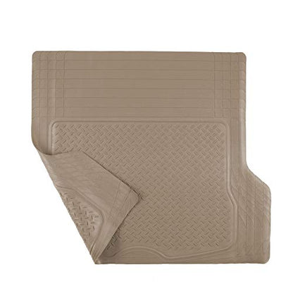 FH Group ClimaProof Universal Cargo Mat – All-Weather, Trimmable Trunk Mat (54.5" W x 44" D) – Fits Most Cars, SUVs & Trucks – Beige - color: Beige, size: Large