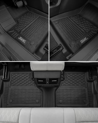 3W Floor Mats & Cargo Liner & Seatback Mats Fit Nissan Murano 2025 2026, Custom Fit All Weather TPE Full Set for Murano, 1st & 2nd Row Floor Mats with Trunk Mats and Seatback Mats, Black - size: 7.Murano|25|Full Set