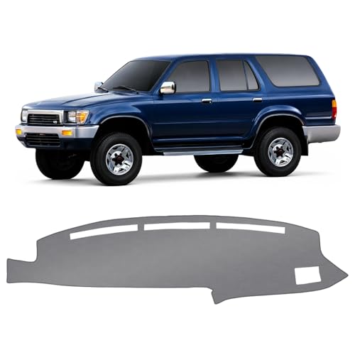 KUST Gray Dash Cover Compatible with Toyota 4Runner 1989-1995 Dashboard Cover Accessories for 4Runner Non-Slip Polyester Dashboard Mat Custom Fit Center Console Sunshield Protector No Glare - size: 4Runner 89-95(Gray)