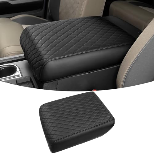 ZZEQYG Center Console Cover for Toyota Tundra SR SR5 Limited Platinum 1794 TRD 2014-2021 Accessories Center Console Cover Armrest Box Cover Leather Auto Armrest Cover Protector - color: For Tundra 2014-2021