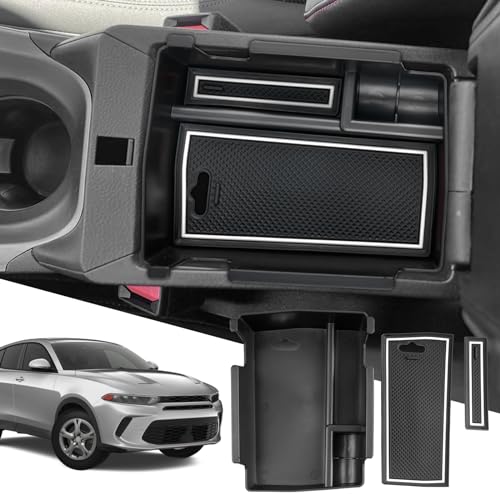 SXCY Fit for 2023-2025 2026 Compass/Hornet Center Console Organizer Tray 2023-2026 Compass Hornet Accessories 2022 2023-2025 2026 Compass 2023-2026 Hornet Armrest Console Insert Box White Mats - color: 2022-2026 Compass/Hornet Console Organizer White