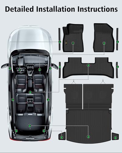 Floor Mats Custom Fit for Chevy Trailblazer FWD 2021-2025 2026 Trunk Mat with Backrest Mat All Weather TPE Cargo Liner Full Set for Chevrolet Trailblazer Accessories,Black (Upper Cargo Floor Mat) - size: For Chevy Trailblazer FWD 2021-2026