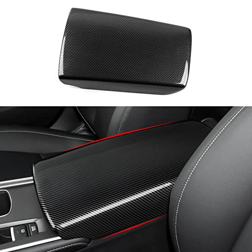 Car Center Armrest Box Cover Decals for 2018 2019 2020 2021 2022 Honda Accord 10th Gen Accessories ABS Carbon Fiber Interior Stickers - color: Armrest Box Cover