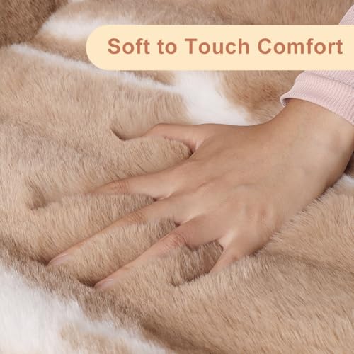 1 Front Seat Fluffy Faux Rabbit Fur Car Seat Cover for Fuzzy Soft Auto Universal Car Seat Plush Vehicle Seat Protector Pad with Non-Slip Backing, Car Accessories Home and Office Chair - color: Grey, size: 1 Pc Front Seat