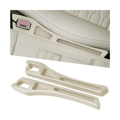 Car Seat Gap Filler, 2PCS Crevice Blocker Stopper Between Vehicle Seat Console, No Drop Automotive Fill Crevice Guard Interior Accessories, Universal for SUV Truck Sedan (Beige) - color: Beige