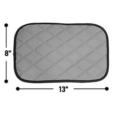 FH Group Neosupreme Black Diamond Pattern Center Console Pad – Water-Resistant Armrest Cover Protector for Cars, SUVs & Trucks - color: Black, style: Console Cover (Diamond)