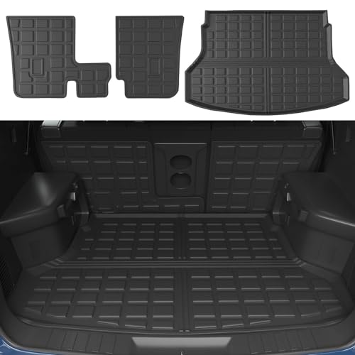 Cargo Liner Compatible with 2014-2020 Nissan Rogue Cargo Liner Backrest Mats TPE Trunk Mat Replacement for 2014-2020 Nissan Rogue Accessories (Cargo Mat+Backrest Mats) - color: Fit 2014-2020 Nissan Rogue, size: Cargo Mat+Backrest Mats