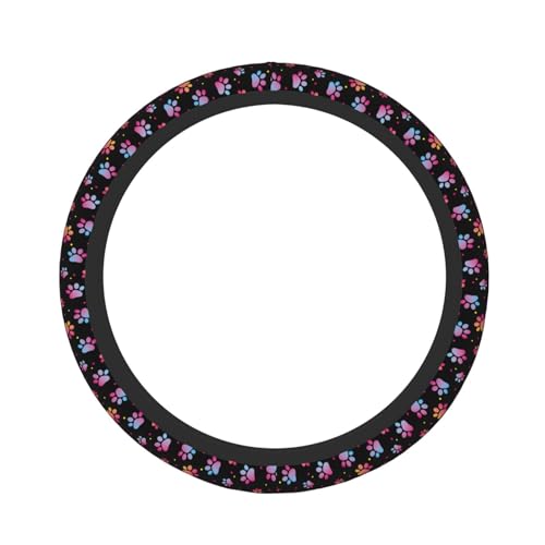 Animal Paws Elastic Steering Wheel Cover Non-Slip Breathable Steering Wheel Protector Fit Auto, SUVs, Truck - color: Animal Paws
