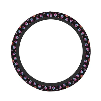 Animal Paws Elastic Steering Wheel Cover Non-Slip Breathable Steering Wheel Protector Fit Auto, SUVs, Truck - color: Animal Paws
