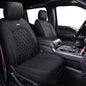 Full Set Car Seat Covers Custom Fit 2009-2026 Ford F150 Crew Cab and 2017-2026 F250 F350 F450 Super Duty Pick-up Truck, Automotive Vehicle Cushion Cover with Waterproof Leather (Black)