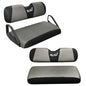 Golf Cart Seat Covers Front & Rear Set for EZGO TXT RXV | Also Fits Club Car DS - 2000-Up | Breathable Mesh | Cool & Sweat-Proof | Machine Washable | Easy to Install, Black&Grey - color: Grey & Black, size: Rear + Front Seat EZGO TXT RXV Club Car DS 2000-
