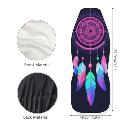 Pehede Car Seat Cover Fantasy Dream Catcher Front for Cars, Easy to Install Cover Set, Accessories Auto Trucks Van SUV,2 Packs - color: Multi12