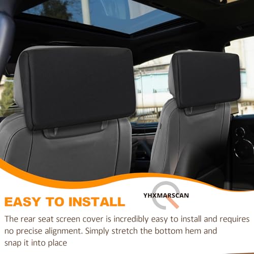 2 Pack Neoprene Protective Padded Cover for Rear Seat Screen for 2021–2025 2026 Cadillac Escalade/GMC Yukon/Chevy Tahoe/Suburban Rear Seat Screen Protectors 1.5mm Neoprene Dust& Impact Shield