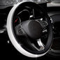 Bling Rhinestone Car Steering Wheel Cover for Women,PU Leather Crystal Diamonds Crown Steering Wheel Covers Non-Slip Universal 15"/38 cm (Black) - color: Black