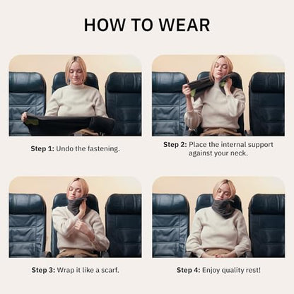 Trtl Pillow - Scientifically Proven, Super Soft Neck Support Travel Pillow for Airplanes - Lightweight and Machine Washable - Ergonomic Design for Traveling on Flights, Cars, and Trains - Grey - color: Grey