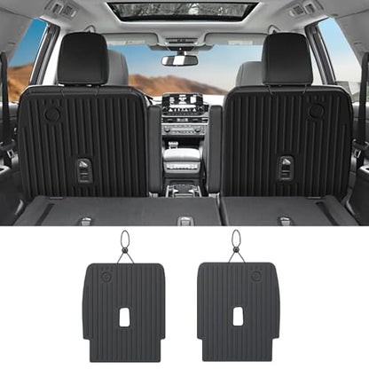 Kick Mats Backrest Mats for 2022-2025 2026 Nissan Pathfinder 7 Seats Captain Chairs Car Mat Accessories, All Weather TPE Interior Protector Seat Back Covers(2nd Row Backrest Mats)