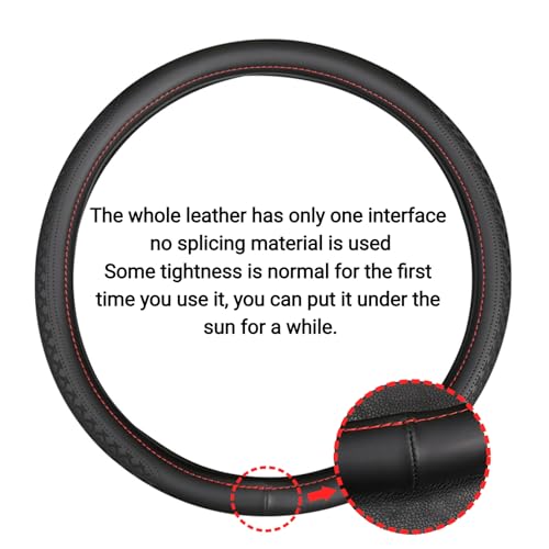 18 Inch Steering Wheel Cover for Semi Trucks - Premium Soft-Touch Faux Leather with No-Slip Grip, Fits Big Rig, RV & 18 Wheeler (Black, 18 inch)