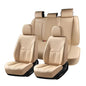Car Seat Covers for Full Set, Universal Seat Cushion 5 Seats, Car Seat Protector Waterproof, Premium Leather Automotive Seat Covers for Most Cars, Sedans, SUVs, and Trucks-Beige