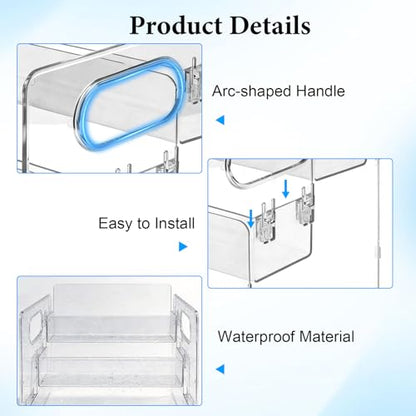 Plastic Vitamin Storage Organizer, 3-Tier Bottle Organizer for Vitamin Bottles and Medicine Bottle, Pill Bottle Organizer for Countertop, Bathroom Cabinet and Makeup Storage Items